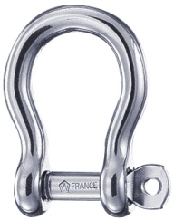 Shackle bow self-locking stainless steel round 4mm