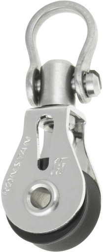 [RF15100] Minipoulie simple à roulement à bille avec manille sur émerillon 15mm