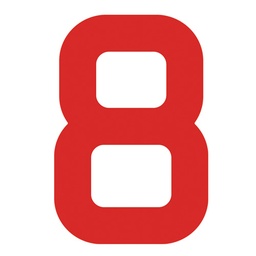 Nummers und Buchstaben 30cm, rot -