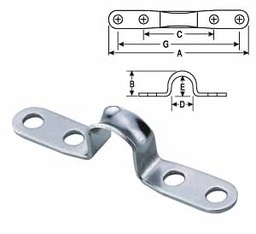 [HK074] Deck clip double fastener 38mm
