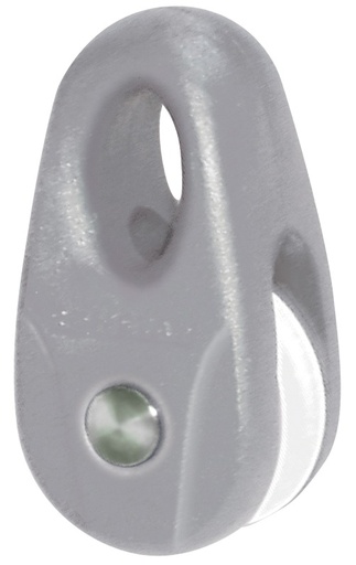 [RF13101G] Block single Mini nylon, sheave acetal 15mm grey