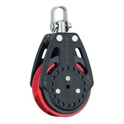 [HK2625.RED] Block single Carbo Ratchet with swivel 57mm, red