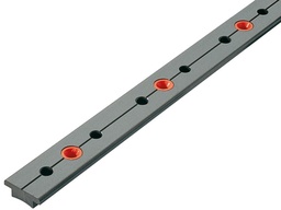 [RC7320-200] T-Track black-alu traveller system red inserts 50mm stop hole centres serie 32