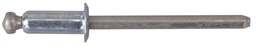 [BW830] Niete Rundkopf, aus verzinktem Stahl, Ø 6.4mm, Klemmlänge 3.5 - 8.0mm