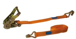 [SS23623] Lashing strap with ratchet tensioner, open hooks 6 m x 35mm, 2 hooks