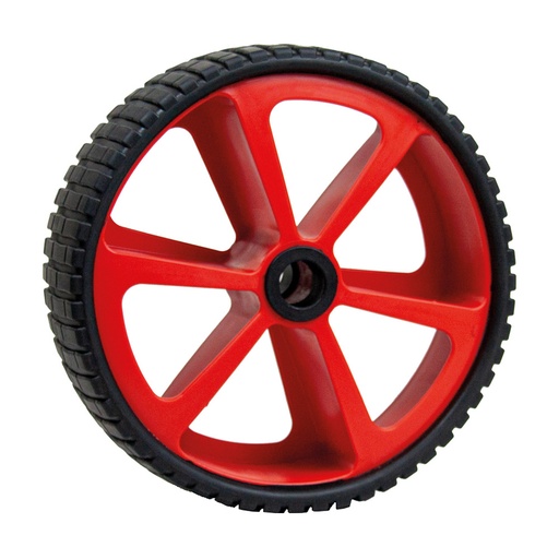 [EX10781] Solid rubber trolly wheel "Smallstar", 26 cm, axis 25x75mm