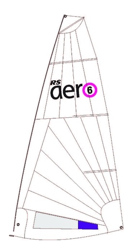 [RS-AER-SA-103] Sail "6" with battens, RS Aero